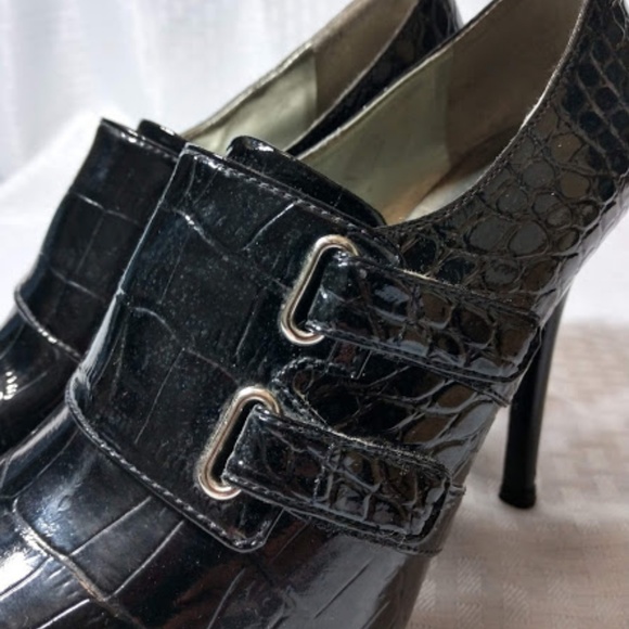GUESS by Marciano Black Stiletto Buckle Heels - Picture 3 of 7